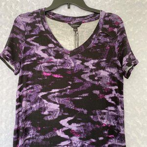 Rock & Republic Purple V Neck T-Shirt Dress-S